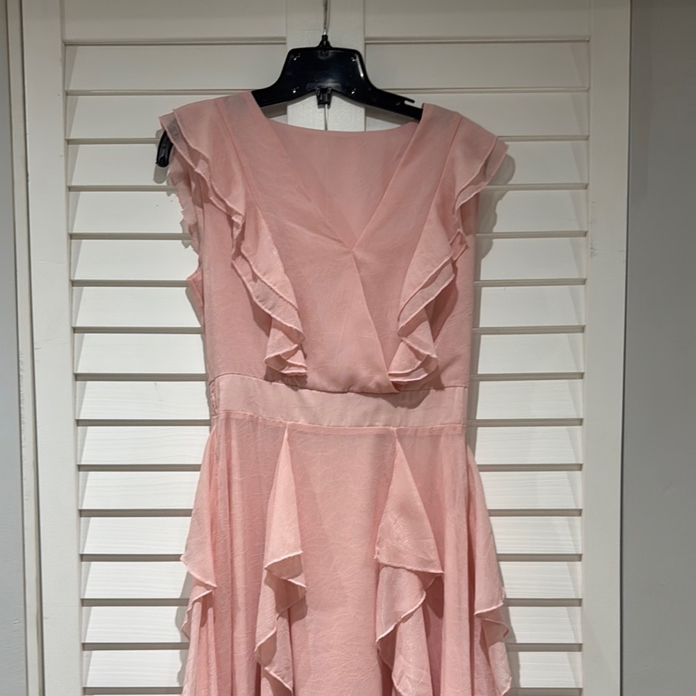 MOTF Pink Ruffle High-Low Dress Romantic Flow - Size S - Picture 6 of 9
